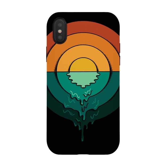 iPhone Xs / X StrongFit Melted Circles by Coffee Man