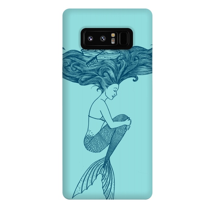 Galaxy Note 8 StrongFit Mermaid Hairs by Coffee Man
