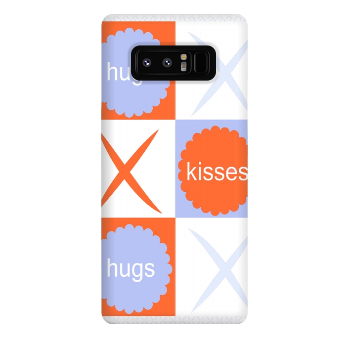 Galaxy Note 8 StrongFit X's & O's -Orange/Lavender by Bettie * Blue