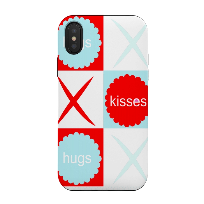 iPhone Xs / X StrongFit Hugs & Kissies by Bettie * Blue