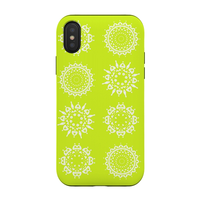 iPhone Xs / X StrongFit Oh Chartreuse! by Bettie * Blue