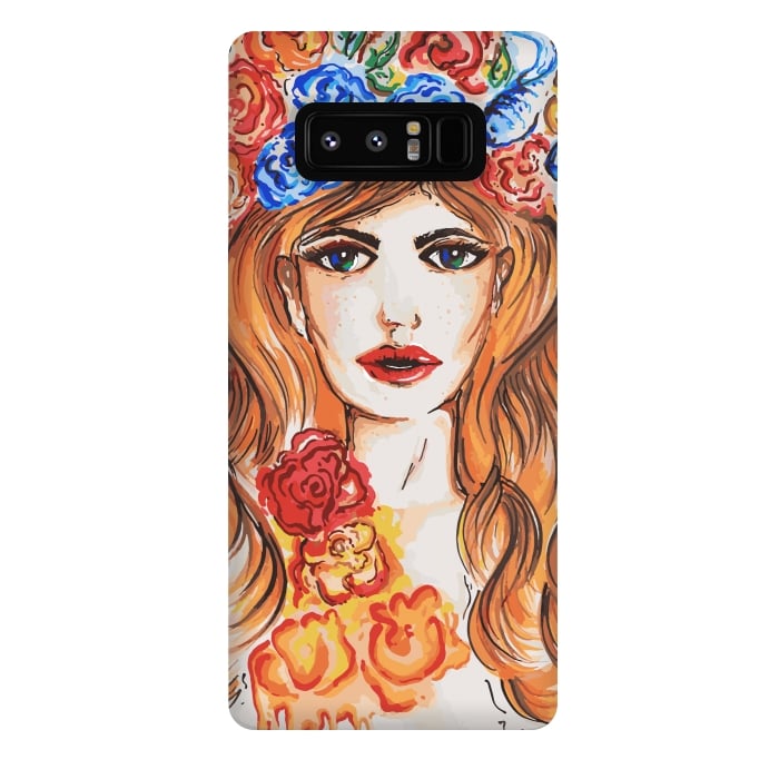 Galaxy Note 8 StrongFit Flower Girl 2 by MUKTA LATA BARUA