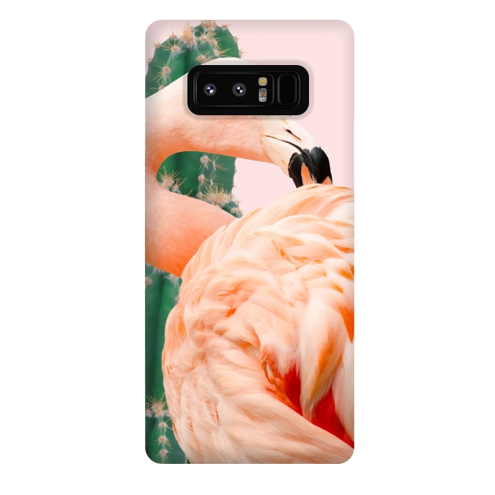 Galaxy Note 8 StrongFit Flamingo & Cactus by Uma Prabhakar Gokhale