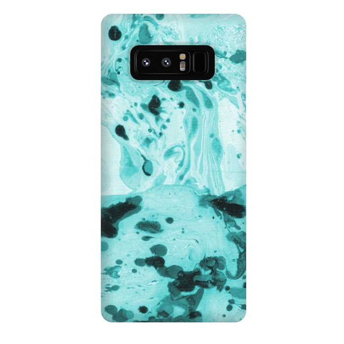 Galaxy Note 8 StrongFit Turquoise Marble by Laura Grant