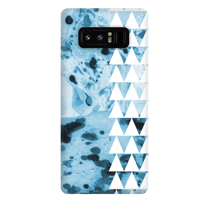 Galaxy Note 8 StrongFit Marble triangles by Laura Grant