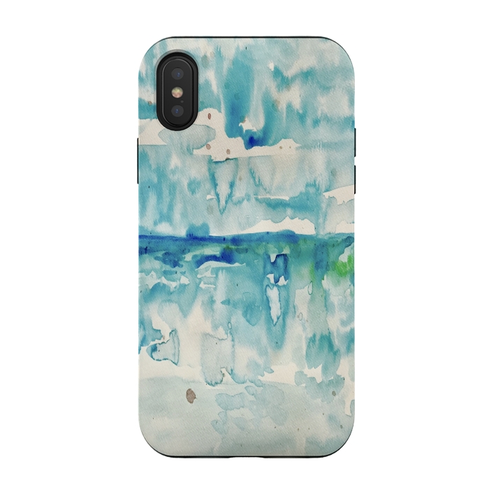 iPhone Xs / X StrongFit Miami Beach Watercolor #2 by ANoelleJay