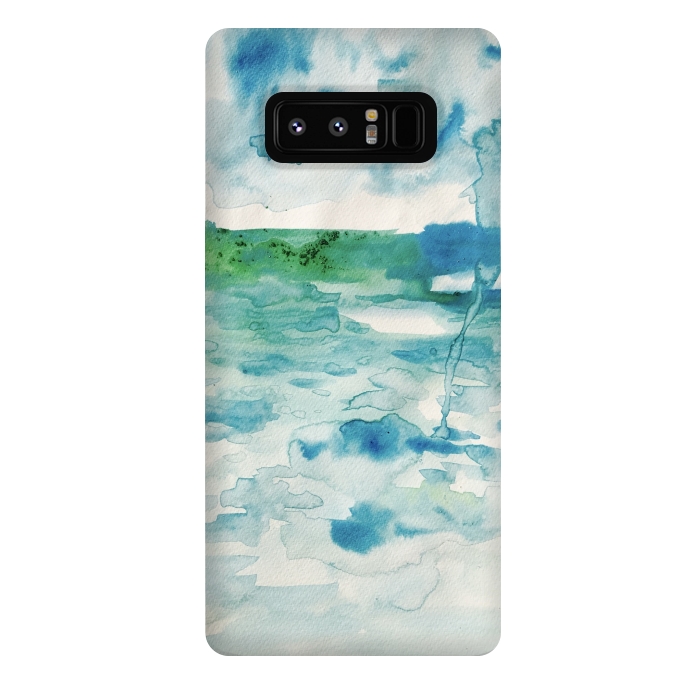Galaxy Note 8 StrongFit Miami Beach Watercolor #6 by ANoelleJay
