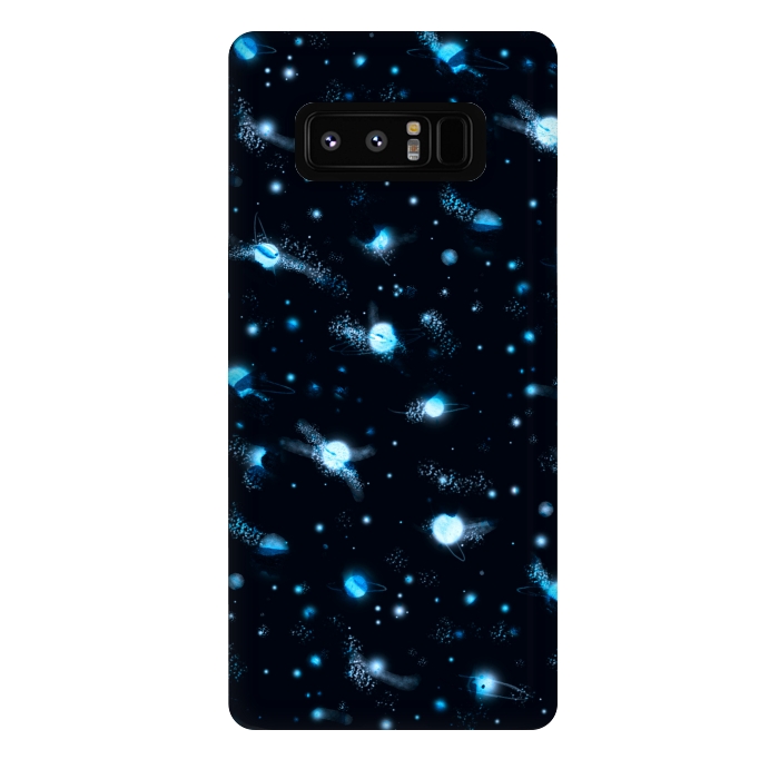 Galaxy Note 8 StrongFit marble night sky by Laura Grant