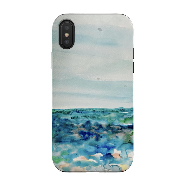 iPhone Xs / X StrongFit Miami Beach Watercolor #8 by ANoelleJay