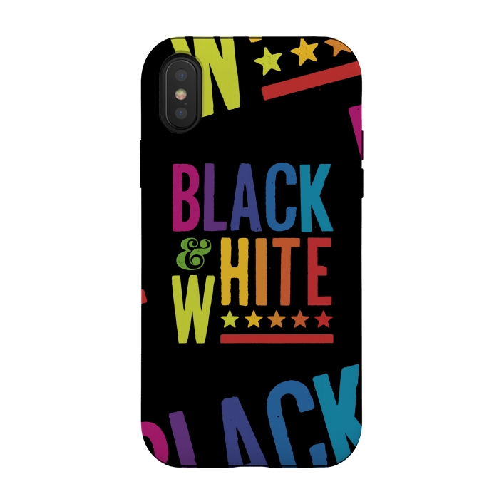 iPhone Xs / X StrongFit Colorful Black & White by Dellán