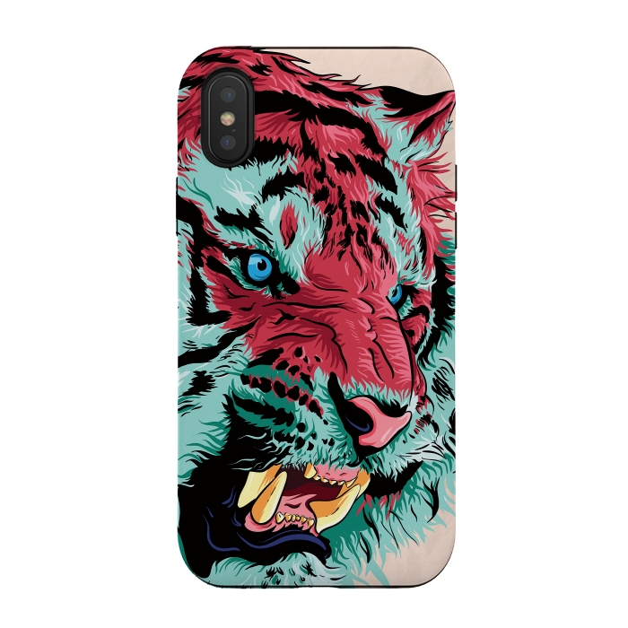 iPhone Xs / X StrongFit Tiger by Roland Banrévi