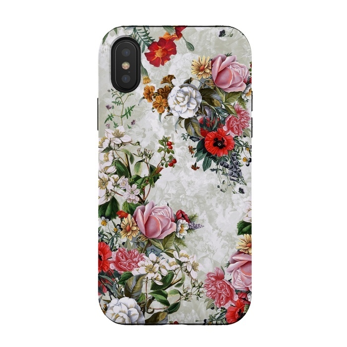iPhone Xs / X StrongFit Floral Pattern II by Riza Peker