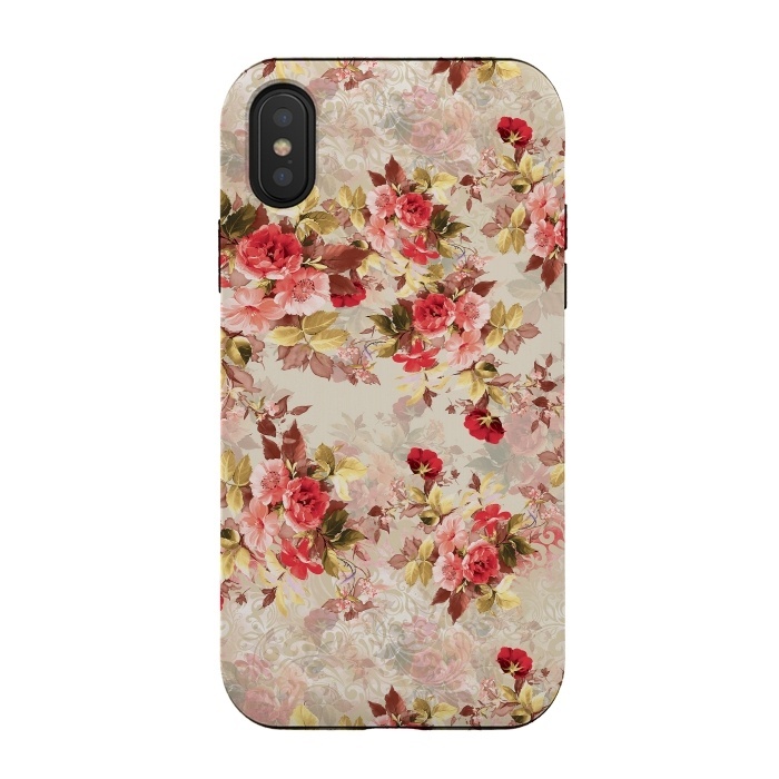iPhone Xs / X StrongFit Floral Pattern X by Riza Peker
