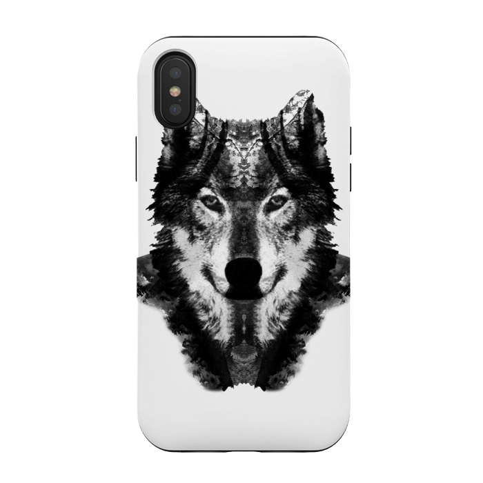 iPhone Xs / X StrongFit The Black Forest Wolf  by Rui Faria