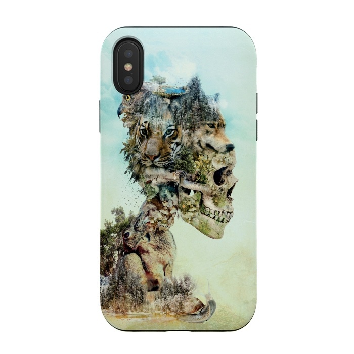 iPhone Xs / X StrongFit Nature Skull by Riza Peker