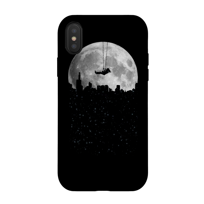 iPhone Xs / X StrongFit Moon Swing by Rui Faria