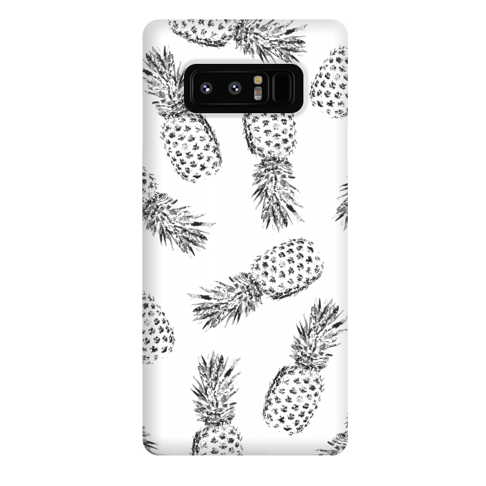 Galaxy Note 8 StrongFit Pineapples black and white by Rui Faria