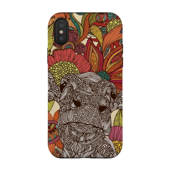iPhone Xs / X StrongFit Arabella and the flowers by Valentina Harper