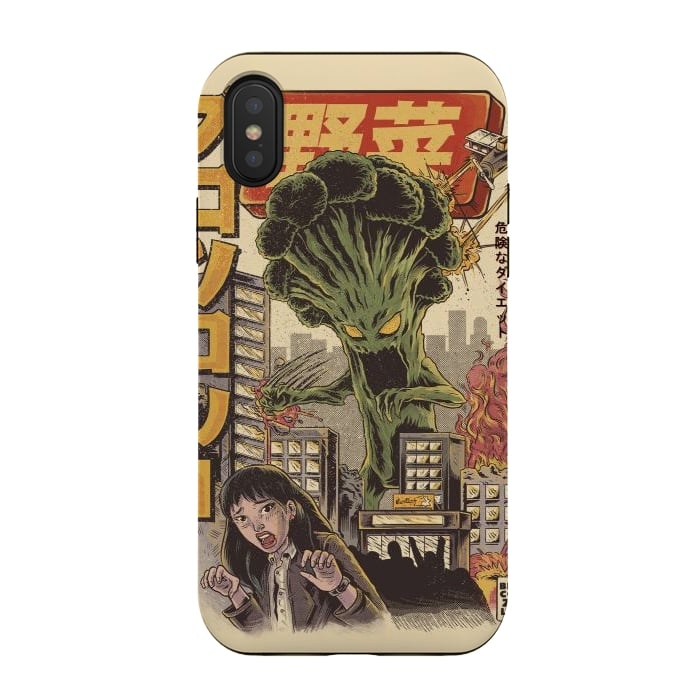 iPhone Xs / X StrongFit THE BROCCOZILLA by Ilustrata