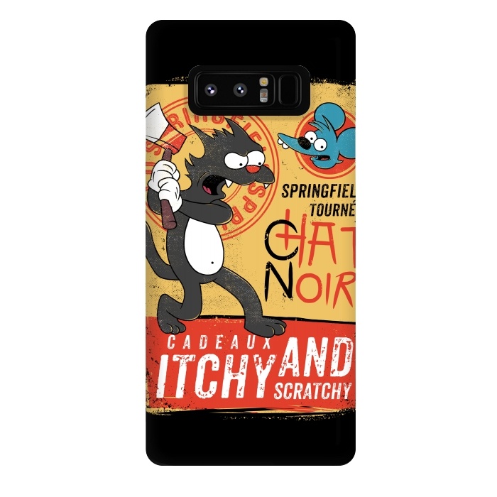 Galaxy Note 8 StrongFit Chat Noir Simpsons by Ilustrata