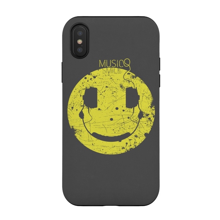 iPhone Xs / X StrongFit Music Smile V2 by Sitchko
