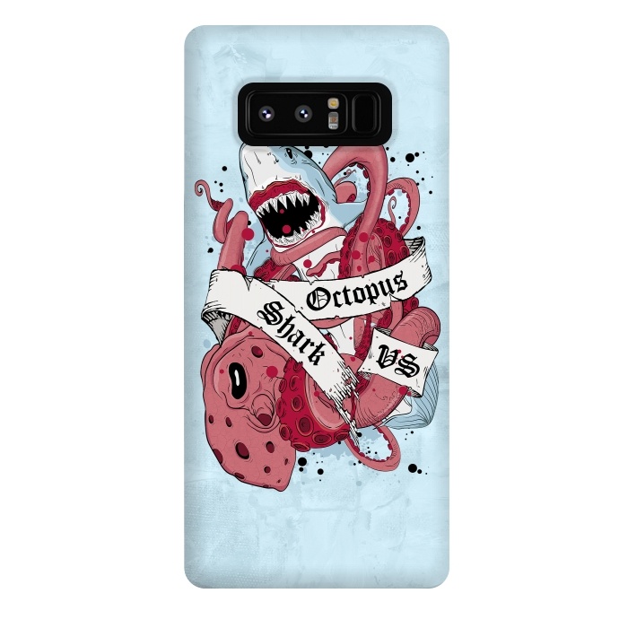 Galaxy Note 8 StrongFit Shark vs Octopus by Sitchko