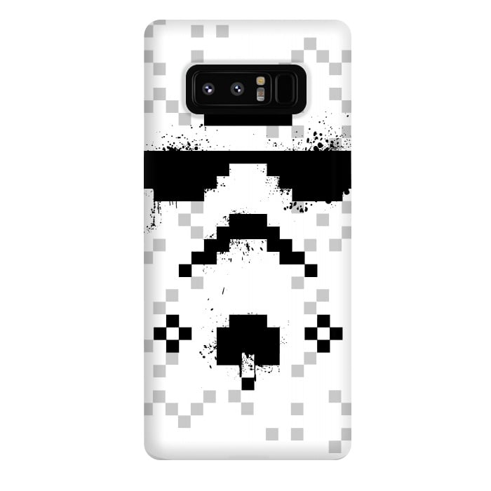 Galaxy Note 8 StrongFit 8-bit Trooper - Black by Sitchko