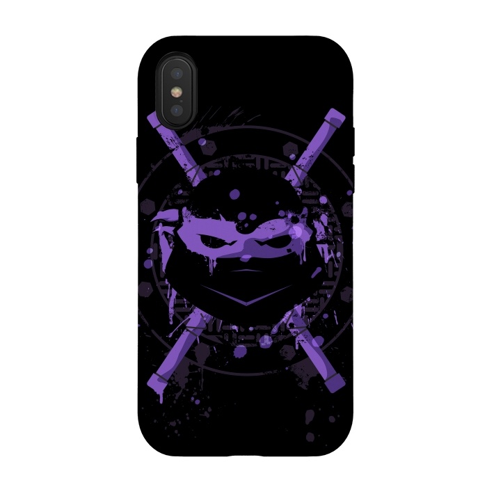 iPhone Xs / X StrongFit Donatello Turtle by Sitchko