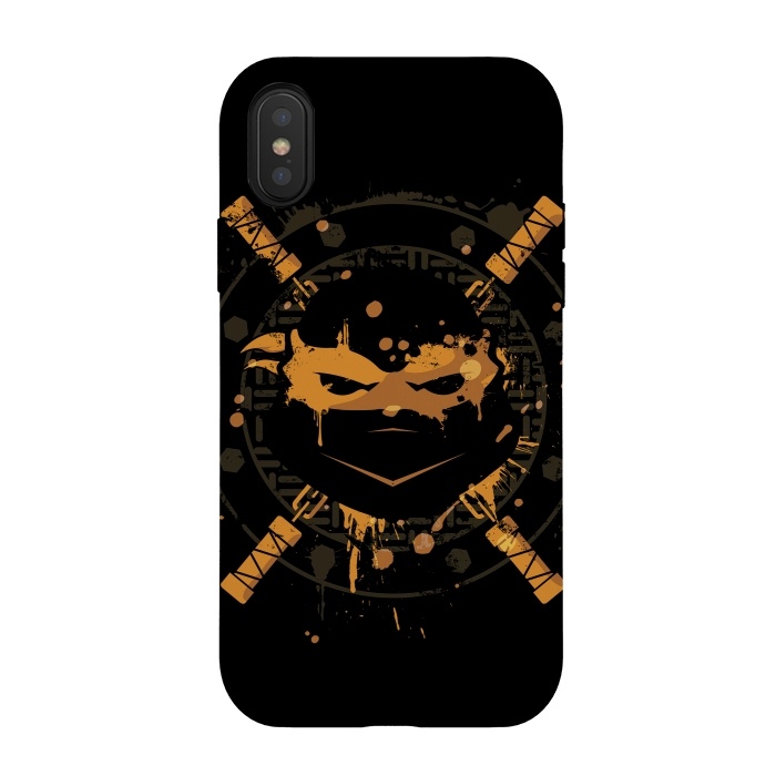 iPhone Xs / X StrongFit Michelangelo Turtle by Sitchko