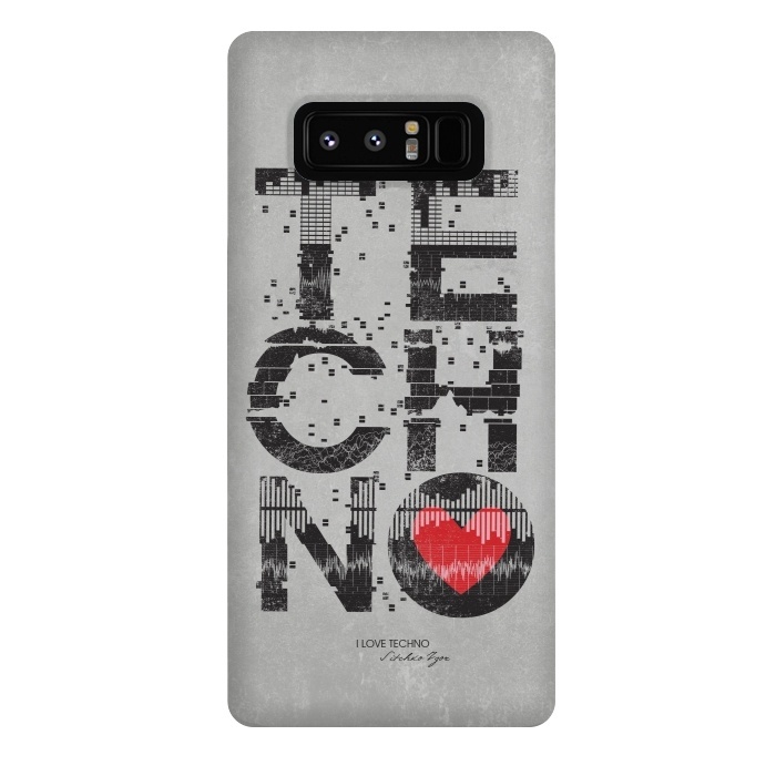 Galaxy Note 8 StrongFit I Love Techno by Sitchko
