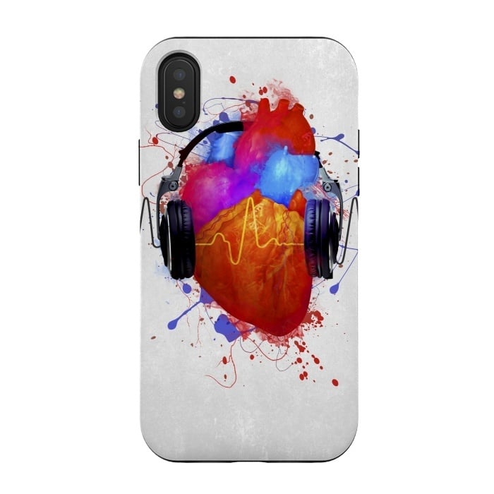 iPhone Xs / X StrongFit No Music - No Life by Sitchko