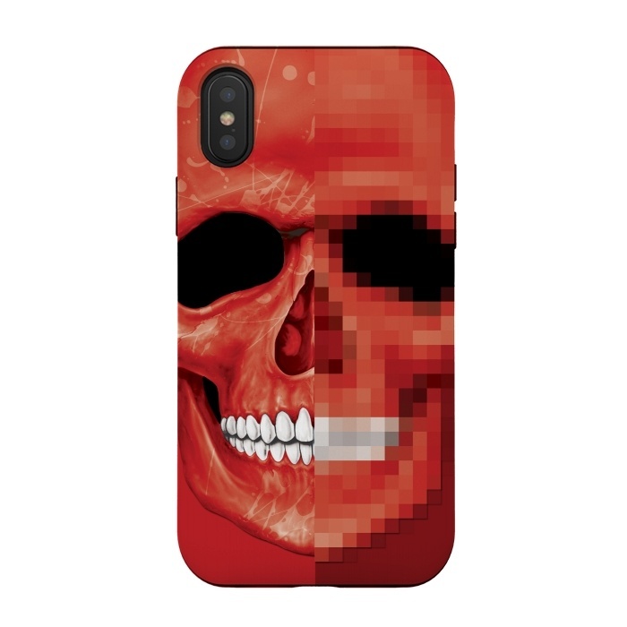 iPhone Xs / X StrongFit Red Skull by Sitchko