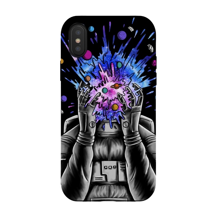 iPhone Xs / X StrongFit Astronaut Big Bang by Coffee Man