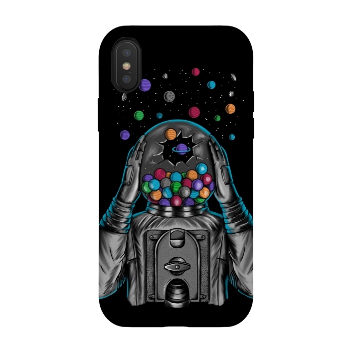 iPhone Xs / X StrongFit Astronaut Explotion by Coffee Man