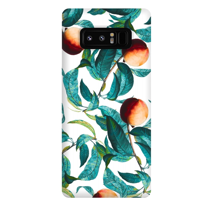 Galaxy Note 8 StrongFit Fruit and Leaf Pattern by Burcu Korkmazyurek