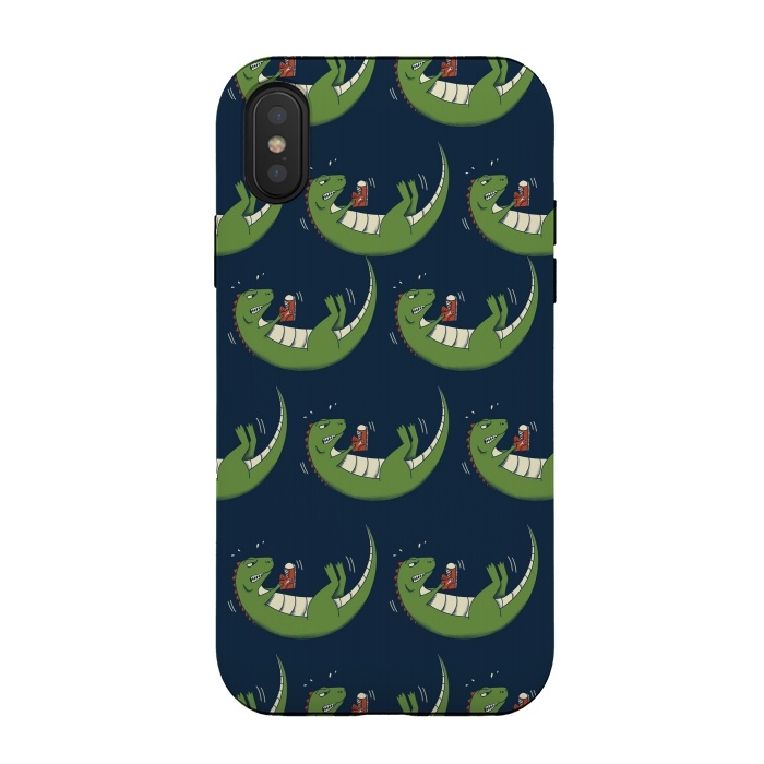 iPhone Xs / X StrongFit Dinosaur new shoes by Coffee Man