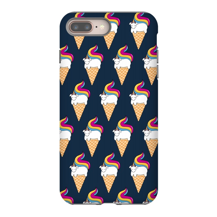 iPhone 7 plus StrongFit Uni-cone pattern-blue by Coffee Man