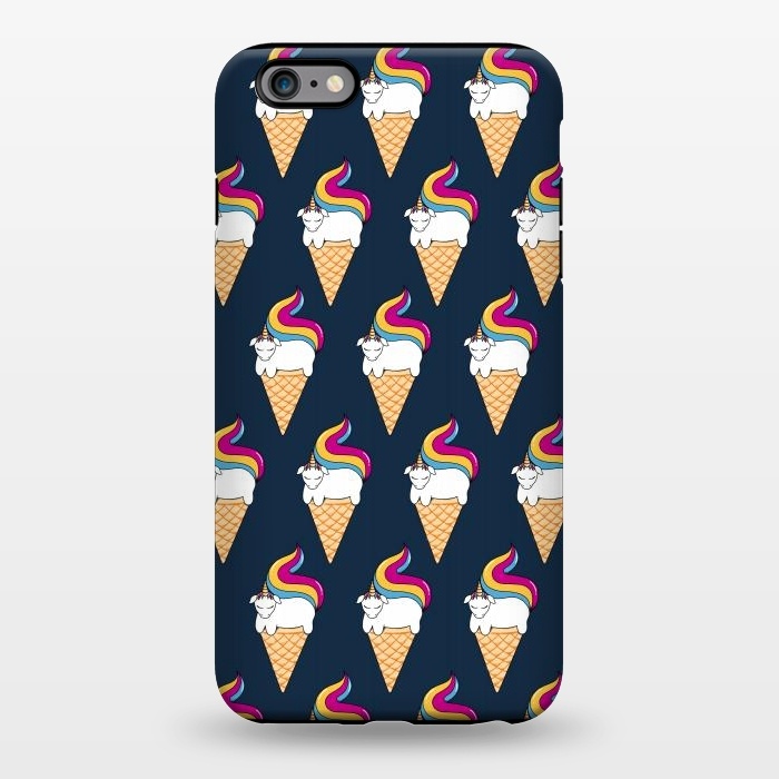 iPhone 6/6s plus StrongFit Uni-cone pattern-blue by Coffee Man