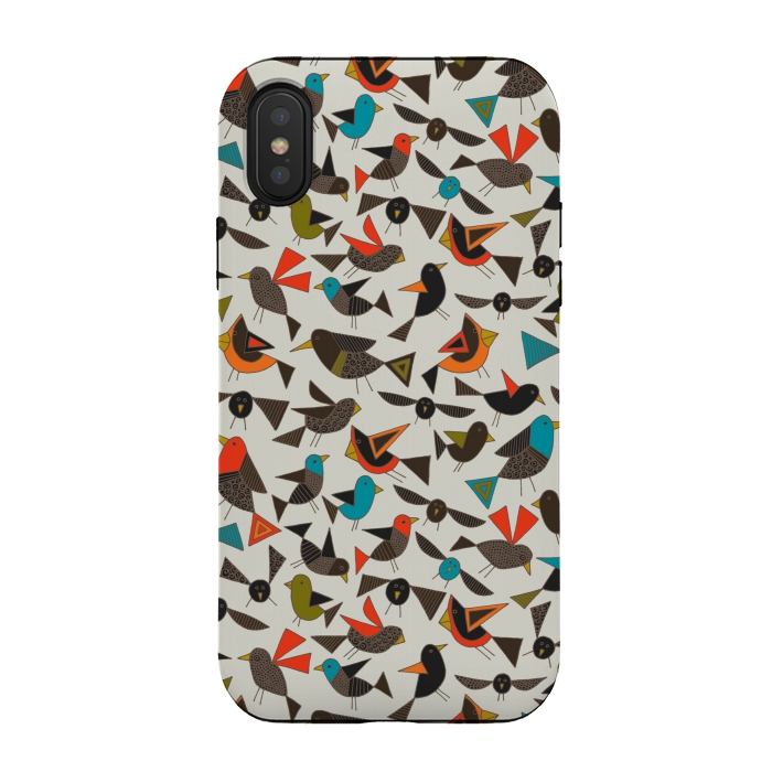 iPhone Xs / X StrongFit Just Birds by Sharon Turner
