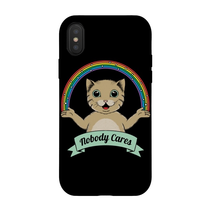 iPhone Xs / X StrongFit Nobody Cares by Coffee Man