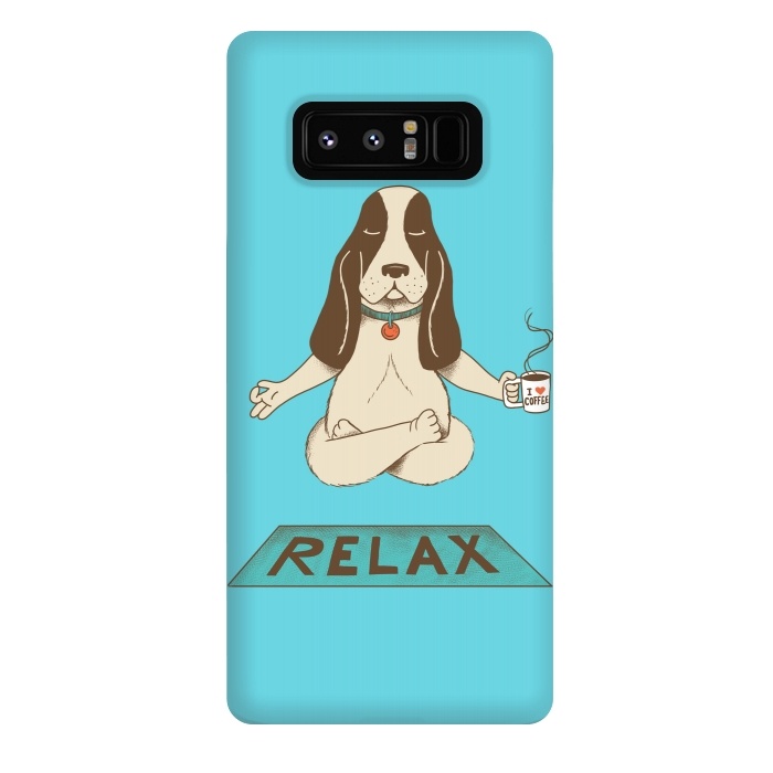 Galaxy Note 8 StrongFit Dog Relax by Coffee Man