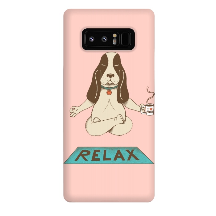 Galaxy Note 8 StrongFit Dog Relax Rose by Coffee Man