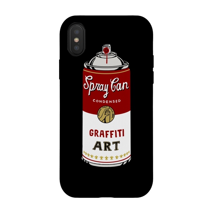 iPhone Xs / X StrongFit Graffiti Can by Coffee Man