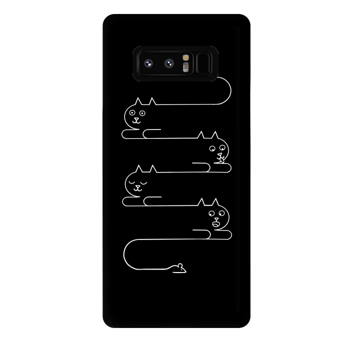 Galaxy Note 8 StrongFit Cats Line by Coffee Man