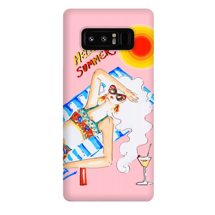Galaxy Note 8 StrongFit Hello Summer by MUKTA LATA BARUA