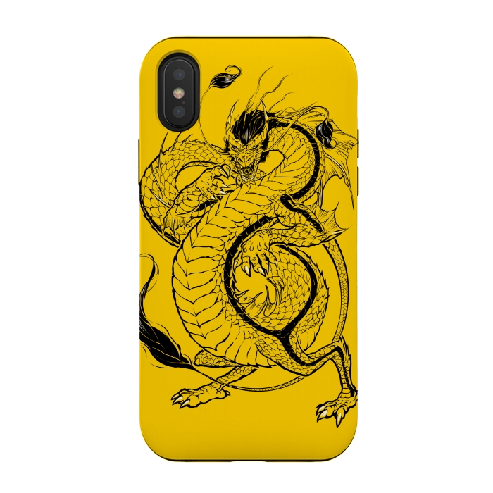 iPhone Xs / X StrongFit Bruce, the Dragon by Draco
