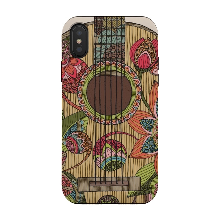 iPhone Xs / X StrongFit The guitar by Valentina Harper