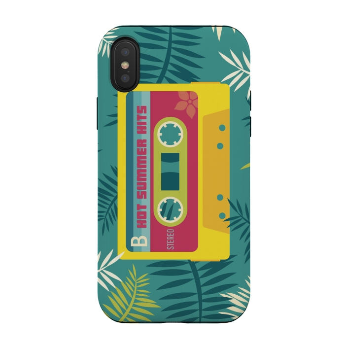 iPhone Xs / X StrongFit Hot Summer Retro Tape by Dellán