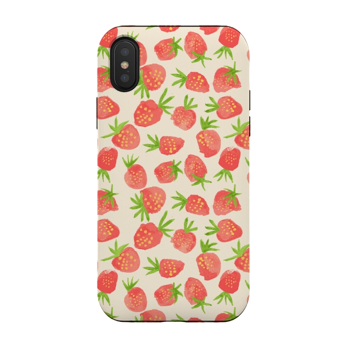 iPhone Xs / X StrongFit Strawberry by Edith May