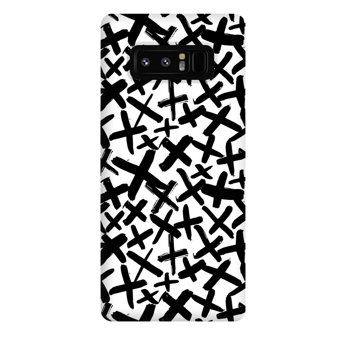Galaxy Note 8 StrongFit Black and white kisses by Laura Grant